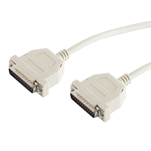 S-Conn SUB-D Anschlusskabel, 2 x 25-pol Sub D-Stecker, mit Schnapphauen, 5,0m, 78020-5
