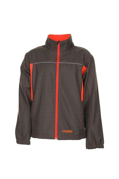 Planam Basalt Neon Softshelljacke, oliv/orange, Größe XL, 6292056