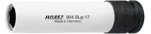 Hazet Schlag-, Maschinenschrauber Steckschlüsseleinsatz, Sechskant, extra lang, Vierkant hohl 12,5 mm, 17 mm, 904SLG-17