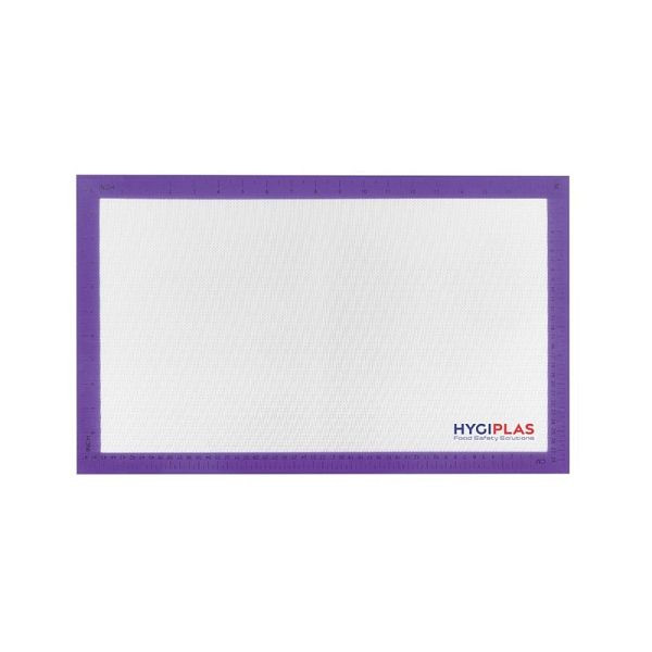Hygiplas Antihaft-Backmatte lila 520 x 315mm, Aufläufe sind leicht aus dem Silikonmaterial zu entfernen, FB608