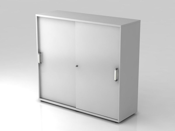 Hammerbacher Schiebetürschrank 3OH 120cm Chromgriff Grau/Grau, 120x40x110 cm (BxTxH), V1753S/5/5/CE
