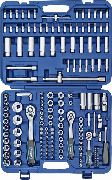Kunzer Steckschlüsselsatz 1/4" - 3/8" - 1/2", 172-teilig, 7SS172