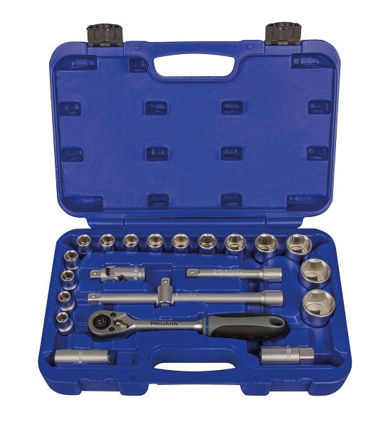 Projahn 1/2" Proficraft Steckschlüssel Satz 21 teilig Feinzahnknarre 72Z, 8662