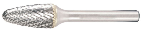 SW-Stahl Hartmetall Frässtift, rundgebogen, 6 mm, 82555L-7