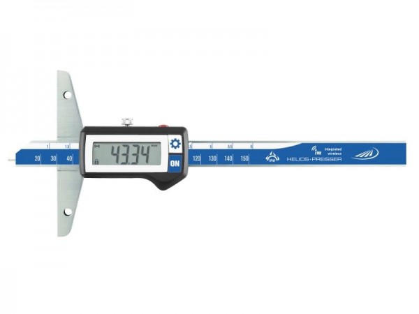 HELIOS PREISSER Digitaler Tiefenmessschieber, IP 67, Messbereich 0 - 150 mm, Brückenlänge 100mm IW, 137141660