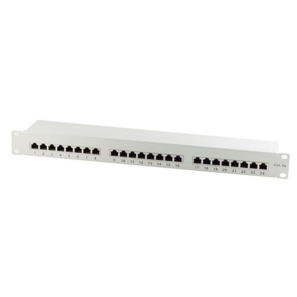 S-Conn cat 5e 19" 1HE-Patchpanel, 24 Port, 75062