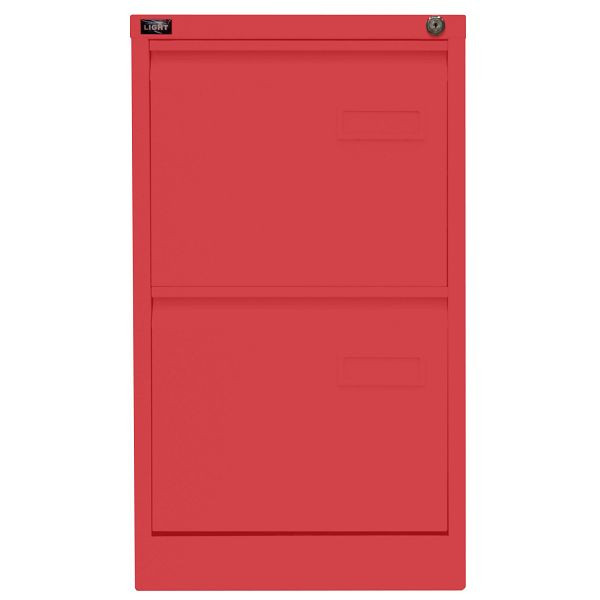 Bisley LIGHT Hängeregistraturschrank LIGHT, einbahnig, 2 HR-Schubladen, 670 kardinalrot, IPCCA12670