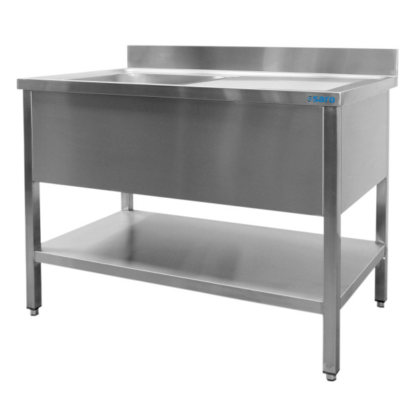 Saro Spültisch mit 1 Becken, links - 600 mm Tiefe, 1800mm, 600-2525L