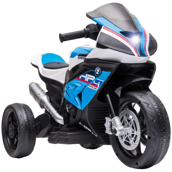 HOMCOM Kinder Elektro-Motorrad Kindermotorrad Elektro-Dreirad ab 18 Monaten Blau, 370-211V90BU