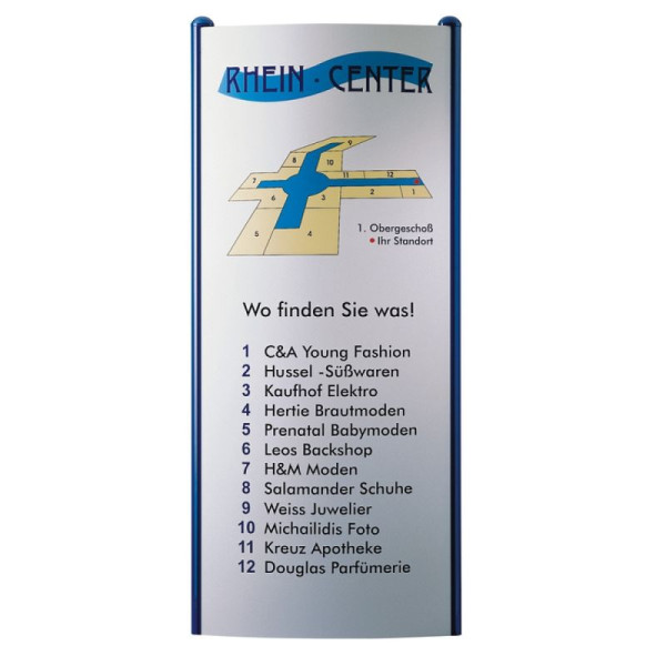 Stein HGS Pylon -Unitex C-, 800 x 1600 mm, zum Einbetonieren mit verlängerten Stützen, silber eloxiert, 21501-0101