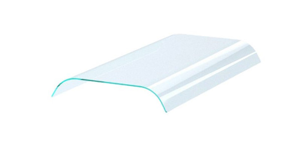CombiSteel Aufsatzbord mit Doppelt Abgerundet Glas 4/1, Breite (mm): 1325, 7495.0530