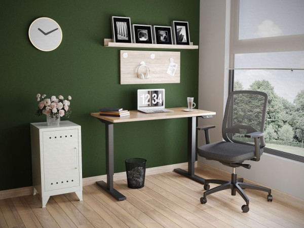 Bisley Schreibtisch bestehend aus Gestell für elektrisch höhenverstellbaren Schreibtisch, 2 Säulen rechteckig, EST251206333008