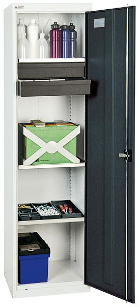 stumpf TM Werkzeug- und Materialschrank 3000, RAL 7035/7016, 2 Schubladen (2 x 100 mm), 3 Wannen, 3005171