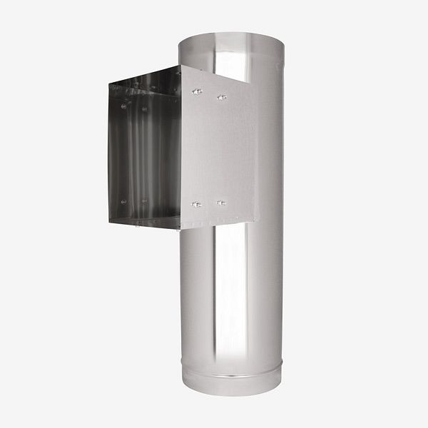 HKW Türschurrenrohr - Edelstahl Ø 250 mm - rechteckig, 708250-25
