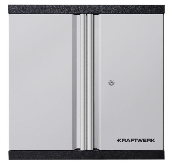 Kraftwerk MOBILIO Oberschrank, 2-türig, Farbe: Tiefschwarz RAL 9005, Weißaluminium RAL 9006, 3964-27