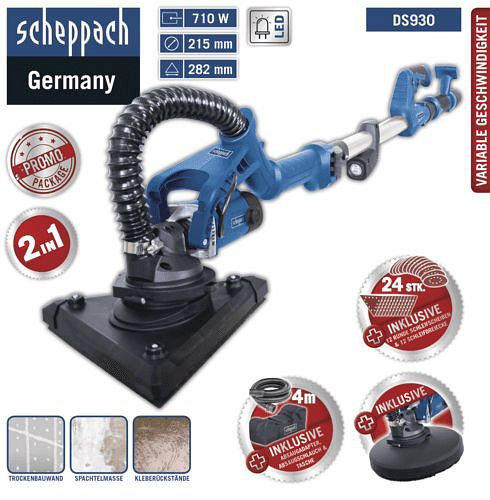 Scheppach Wand- und Deckenschleifer DS930 - 230V 50Hz 710W, 5903805901