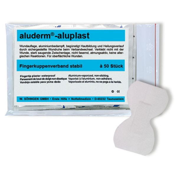 Stein HGS Fingerkuppenverbände aluderm®-aluplast, 100 Stück / elastisch, 25995