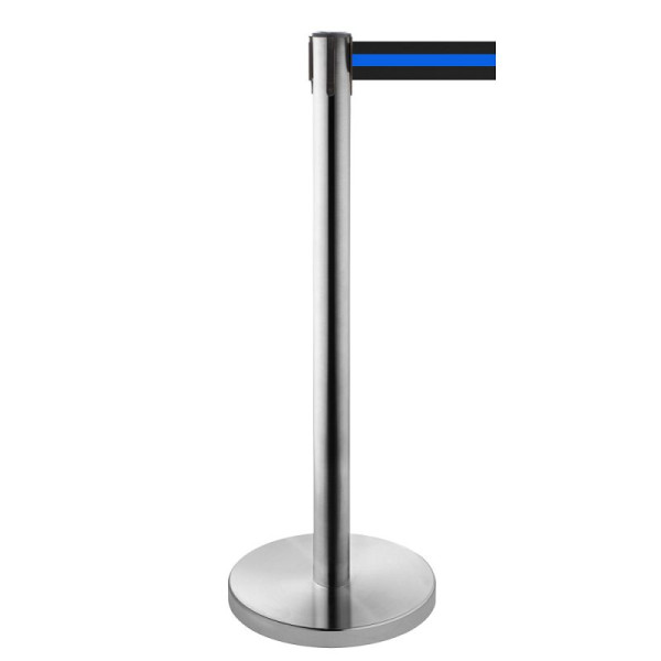 Stein HGS Personenleitsystem -P-Line Niro-, schwarz/blau/schwarz waagerecht (gestreift), mit Gurtendstück (Standard), 3639102