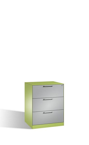 C+P Karteischrank Asisto, H1010xB800xT600mm, Farbe: Viridingrün / Weißaluminium, Bügelgriff, 146243-322 S10021