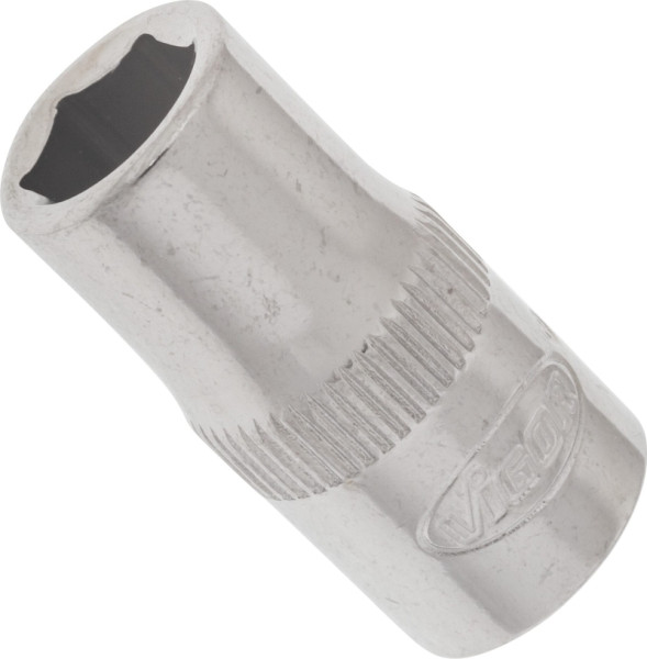 VIGOR Steckschlüsseleinsatz, Vierkant hohl 6,3 mm (1/4 Zoll), Außen-Sechskant Profil, 7 mm, V2419N