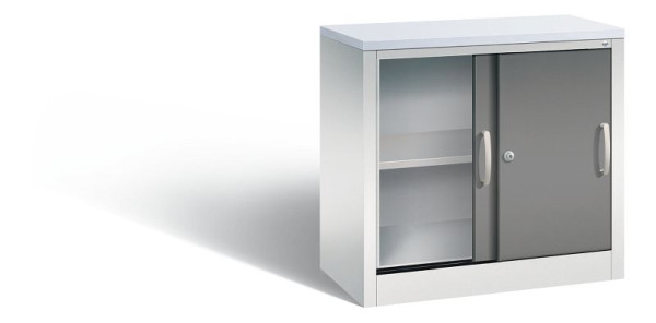 C+P Sideboard mit Schiebetüren Acurado, H720xB800xT400mm, Farbe: Lichtgrau / Vulkangrau, Bügelgriff, 2 OH, 5722-00 S10343