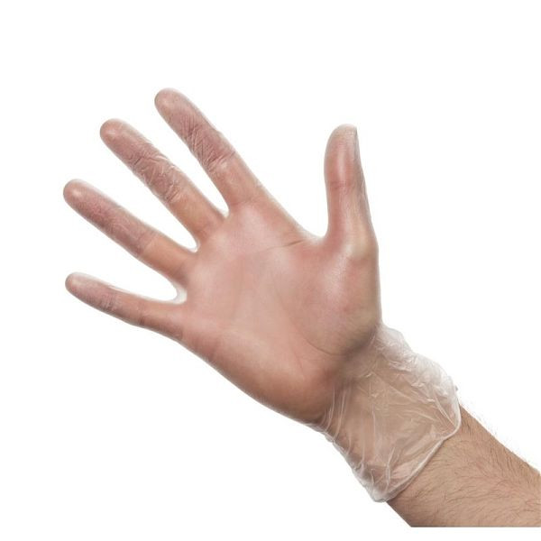 Vogue Vinylhandschuhe transparent gepudert M, VE: 100 Stück, Y252-M