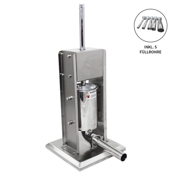 KuKoo 5 Liter Wurstfüller, Geschwindigkeit: langsam/schnell, 25399, 5055986123002