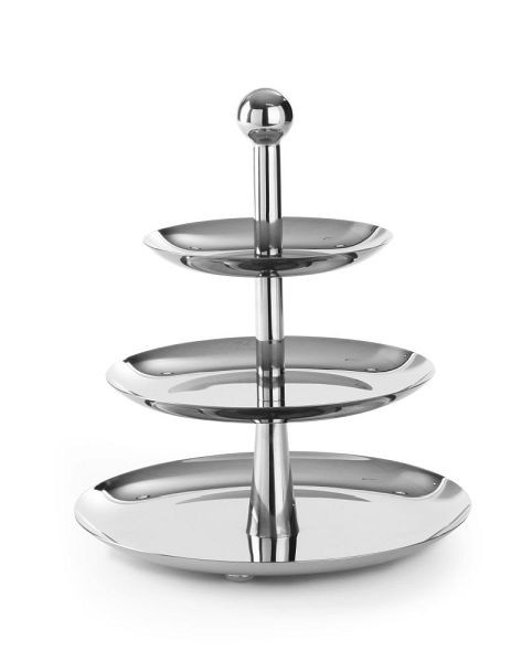 Hendi Etagere, Edelstahl, 3 Schalen, 26,8 cm Durchmesser, 429914