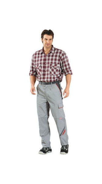 Planam Highline Bundhose, zink/schiefer/rot, Größe 42, 2321042