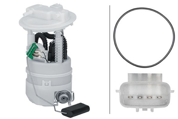 HELLA Kraftstoff-Fördereinheit, 12V, elektrisch, 4-polig, mit Dichtung, 8TF 358 303-061