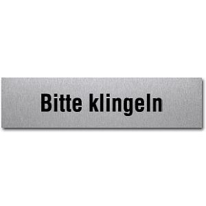 Moedel Piktogramm Bitte klingeln, Edelstahl, selbstklebend, 160x40 mm, 57346