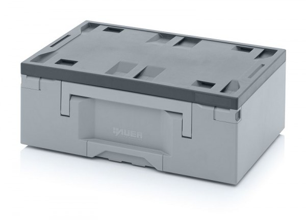 Auer Toolboxen Pro, 60 x 40 x 23 cm, Box hellgrau, Deckel dunkelgrau, TB 6422 F5