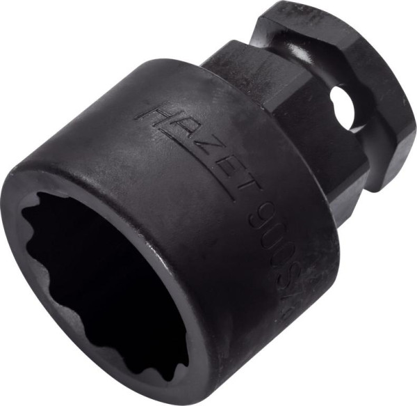 Hazet Schlag-, Maschinenschrauber Steckschlüsseleinsatz, Doppelsechskant, Vierkant hohl 12,5 mm, Außen-Sechskant 24 mm, 24 mm, 900SZ6-24