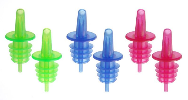 Bar up Ausgießer Free-Flow 2x blau, 2x rot, 2x grün, 599457