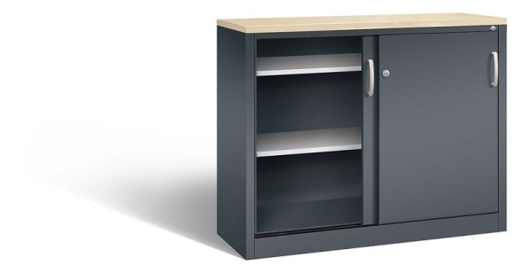 C+P Sideboard mit Schiebetüren Acurado, H1000xB1200xT400mm, Farbe: Anthrazitgrau, Bügelgriff, 2046-00 S10236