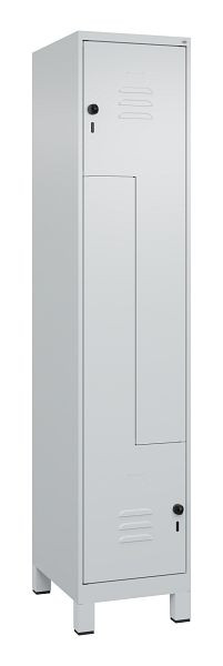 C+P Z-Spind Classic PLUS, C Z-Spind, Classic PLUS, Füße, 2 Abteile, 1950x400x500mm, 7035/7035, Drehriegel, 080013-122 S10009