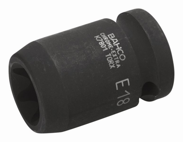 Bahco 1/2" Kraft-Steckschlüssel-Einsatz, 6kant, Außen-Torx, E10, K7801TORX-E10