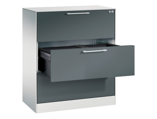 C+P Hängeregistraturschrank Asisto, H1010xB800xT435mm, 7035/7016, 146043-312 S10160
