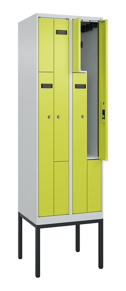 C+P Z-Spind Evolo PLUS, Gestell, 4 Fächer, 2120x600x500mm, 7035/0024, Zylinderschloss, 0490337-204 S10042