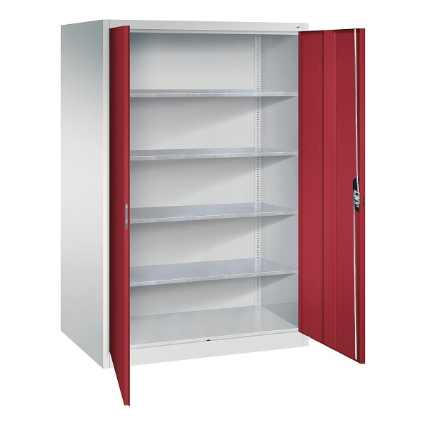 C+P Flügeltürenschrank Acurado, H1950xB1200xT800mm, 7035/3003, Traglast 70 kg, 8934-00 S10361