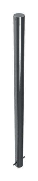 Schake Absperr-Stilpfosten Serie 4074B Ø 76 mm, ortsfest, zum Einbetonieren mit Erdanker, Gesamtlänge ca. 1300 mm, ohne Verschluss, ohne Öse, 4074B