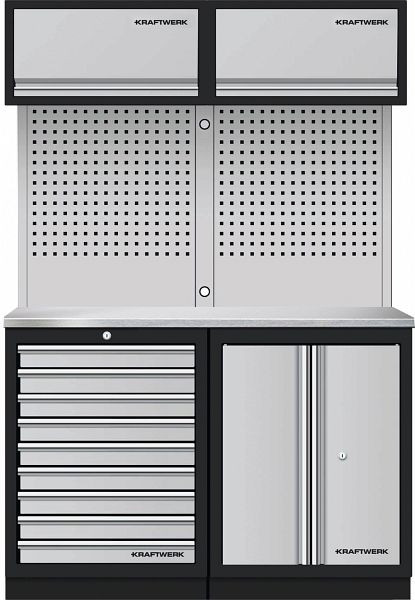 Kraftwerk Mobilio 2er Kombi Oberschrank, Edelstahl, 3964K-9S-K2IX