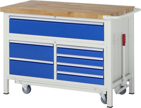 RAU Absenkbare Werkbank 8000 - Modell 8921, B1250 x T700 x H920 mm, 15-8921A2-127B4F.11