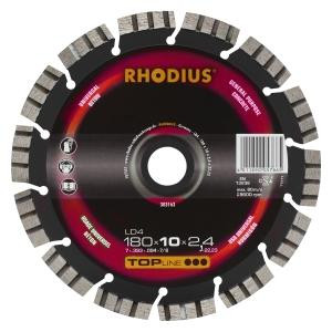 Rhodius TOPline LD4 Diamanttrennscheibe, Durchmesser [mm]: 180, Stärke [mm]: 2.4, Bohrung [mm]: 22.23, 303163