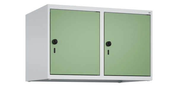 C+P Schrankaufsatz Classic PLUS, Aufsatzschrank, 7035/6011, Drehriegel, 500x800x500mm, 2 Abteile, 080090-22 S10006