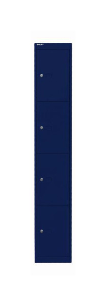 Bisley Schließfachschrank Office, 1 Abteil, 4 Fächer, oxfordblau, CLK124639