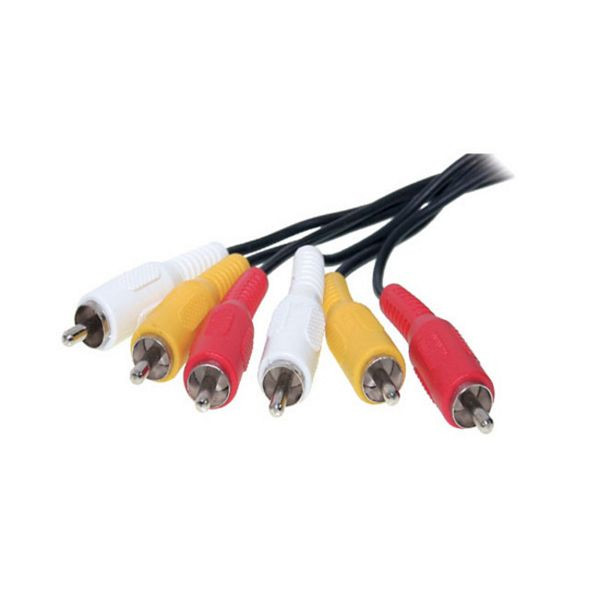 S-Conn 3 Cinchstecker auf 3 Cinchstecker, 2,5m, 40150-2.5