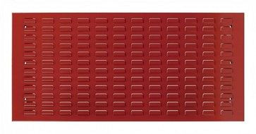 ADB Schlitzplatte, waagerechte Kiemenschlitzung, L987xB456mm, Farbe rot, RAL 3020, 23063