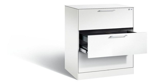 C+P Hängeregistraturschrank Asisto, H1010xB800xT600mm, Farbe: Verkehrsweiß, Bügelgriff, 146243-312 S10224
