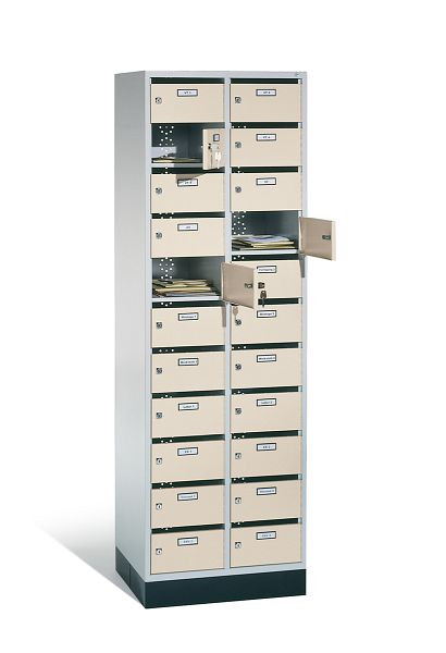C+P Verteilerschrank, H1950xB620xT490mm, Farbe: Lichtgrau / Perlweiß, 8170-211 S10110